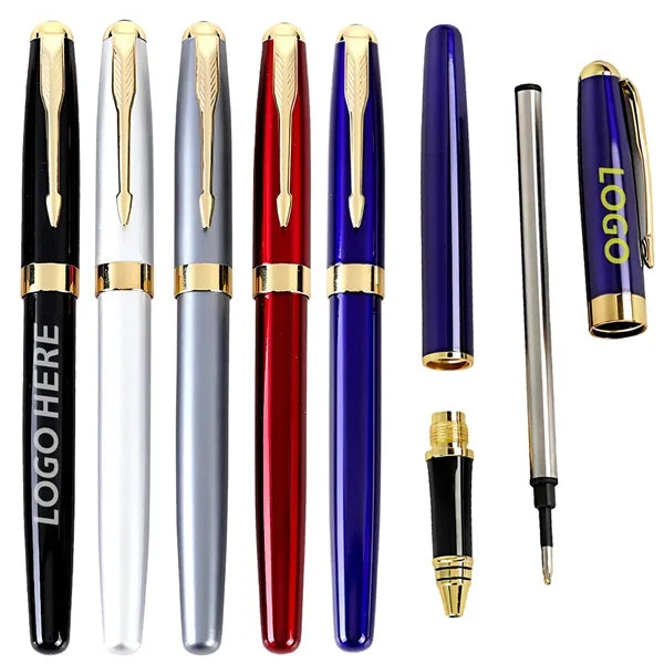 Ballpoint Pens Executive Metal with Golden Trim
