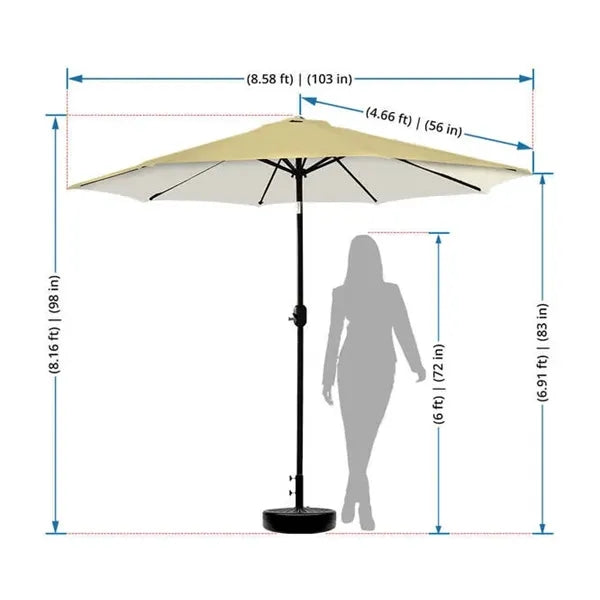 Solid Outdoor Umbrella (8.58Ft Diameter)