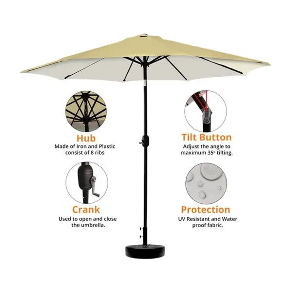 Solid Outdoor Umbrella (8.58Ft Diameter)