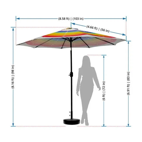 Market Umbrella 8.58Ft Diameter