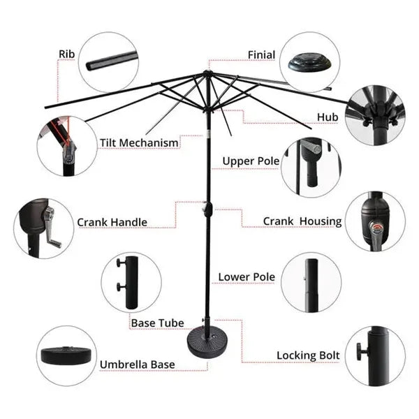 Market Umbrella 8.58Ft Diameter