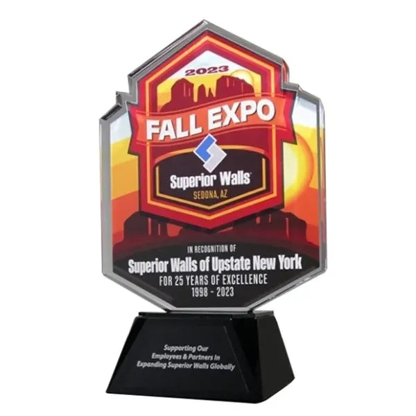 Solid Crystal Trophy