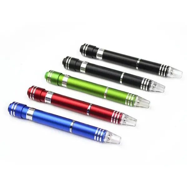 8in1 Mini Screwdrivers Pen Set Magnetic LED Light