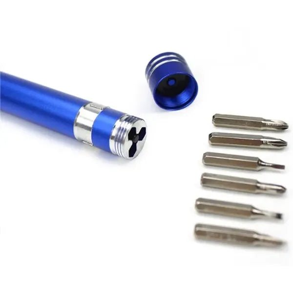 8in1 Mini Screwdrivers Pen Set Magnetic LED Light