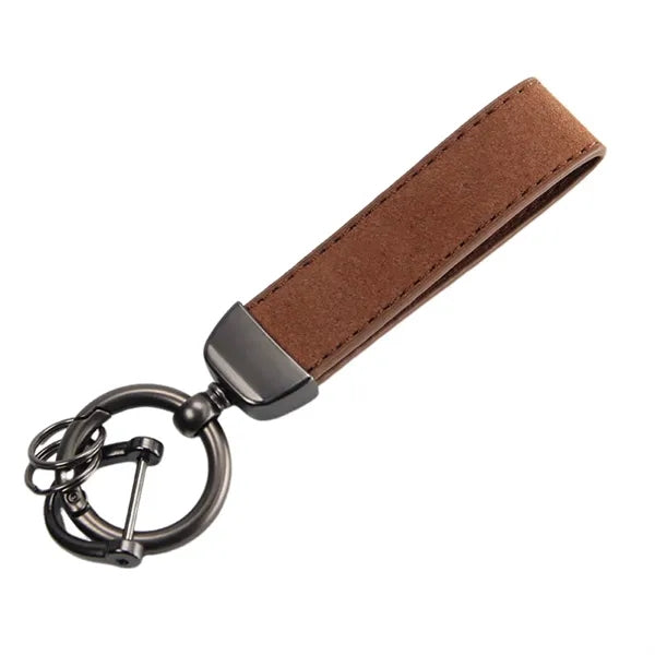 Universal Durable Leather 360 Degree Rotatable Keychain
