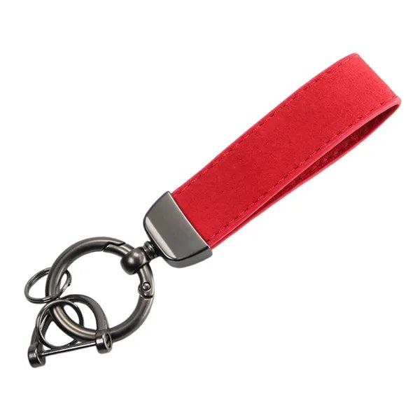 Universal Durable Leather 360 Degree Rotatable Keychain