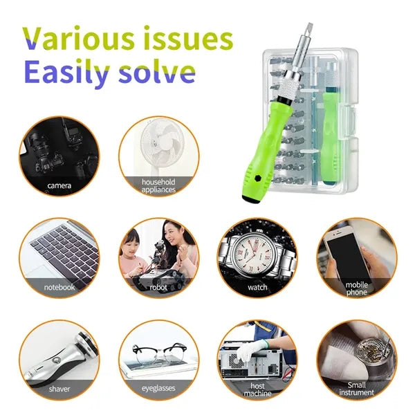 32In1 Small Screwdriver Set For Eyeglass Watch Phones Laptop