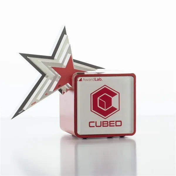 Cubed Metal Award - Custom Magnetic Attachments & Faceplates