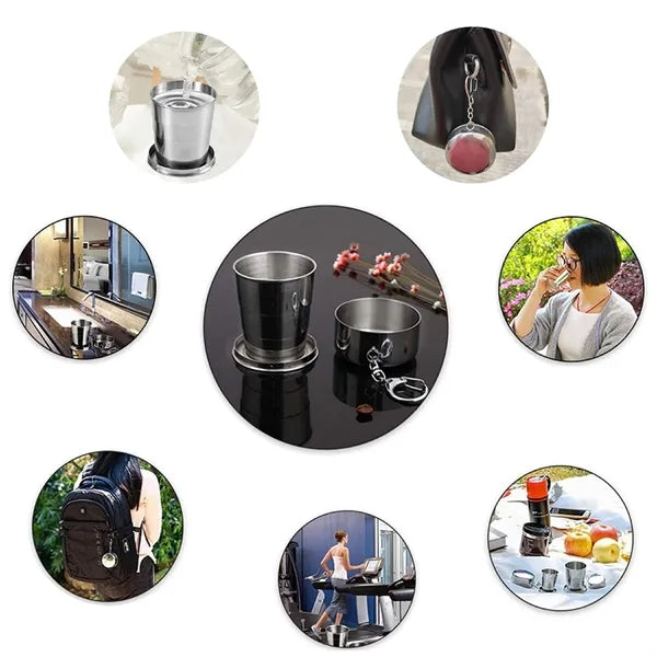 Stainless Steel 240ML Foldable Cup