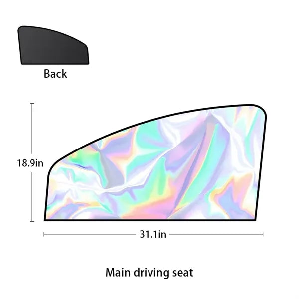 Car Windshield Sun Shade w/ Storage Pouch