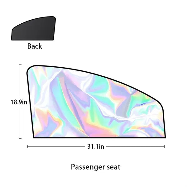 Car Windshield Sun Shade w/ Storage Pouch