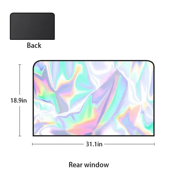 Car Windshield Sun Shade w/ Storage Pouch