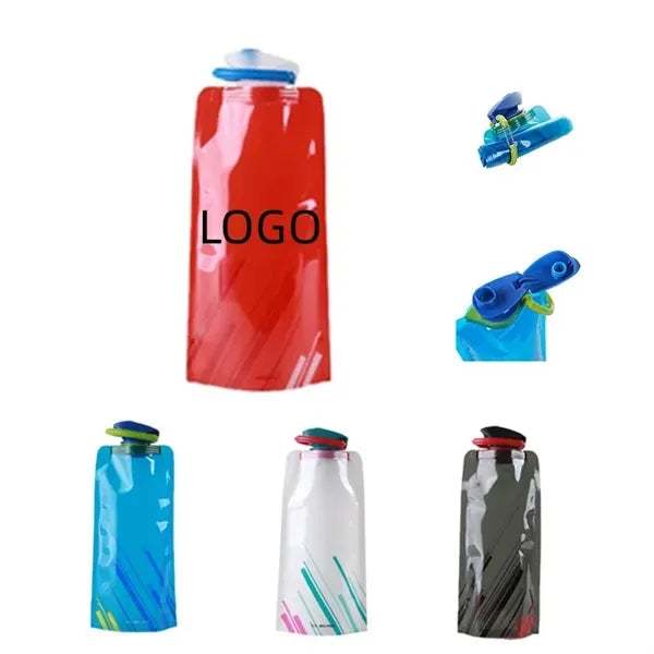 Collapsible Water Bottle with Carabiner Clip