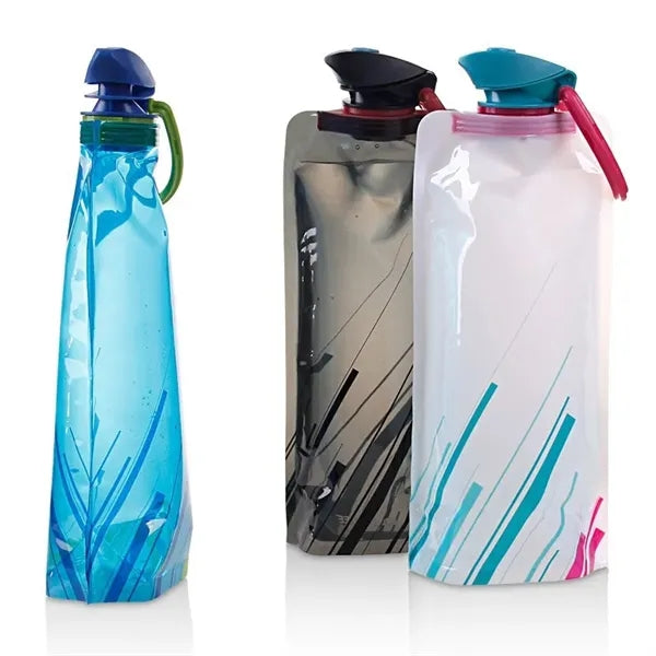 Collapsible Water Bottle with Carabiner Clip