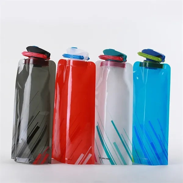 Collapsible Water Bottle with Carabiner Clip