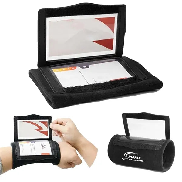 PVC Playbook Wristband with Clear Card Windows