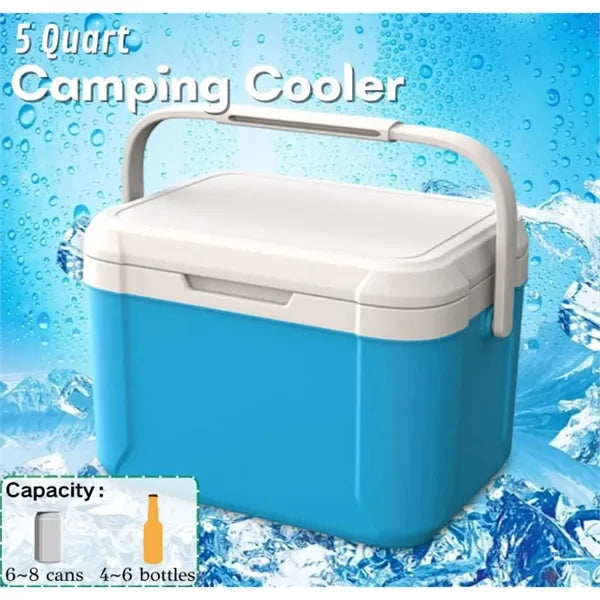 5-Quart Portable Insulated Hard Cooler Box Travel Ice Chest