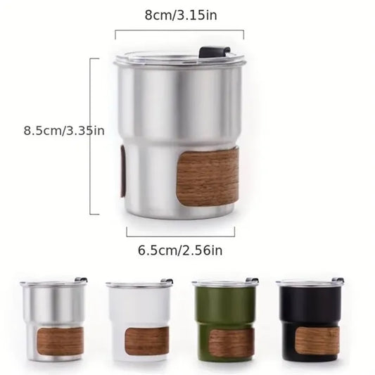 10oz Stainless Steel Camping Mug with Sleeve and Lid