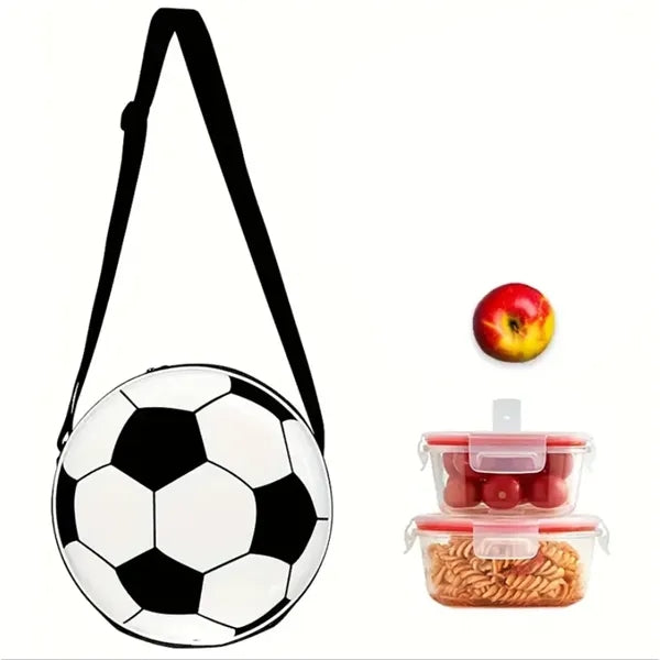9 Can Insulated Soccer Ball Lunch Bag Kid School Sports Tote
