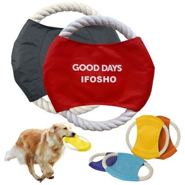 Outdoor Dog Chew Toy Rope Flying Disc