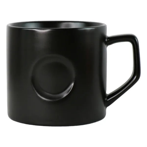 16 OZ Ceramic Mug w/ Metal Medallion Insert
