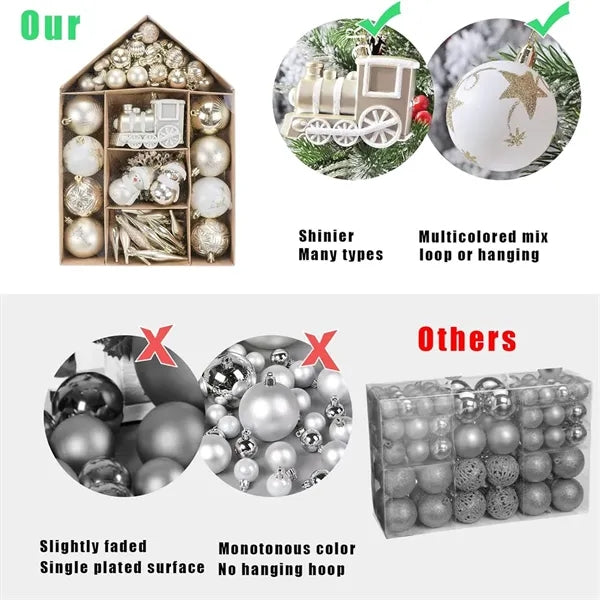 Christmas Tree Ornament Set 70-Pack