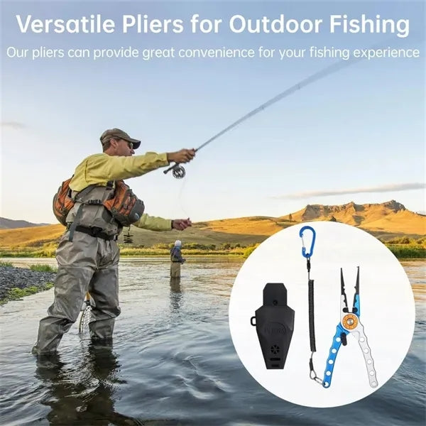Self-Locking Fishing Pliers with Anti-Lost Spring