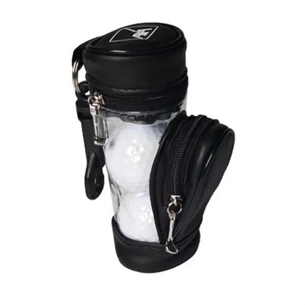 Leather Golf Ball Bag w/ Carabiner