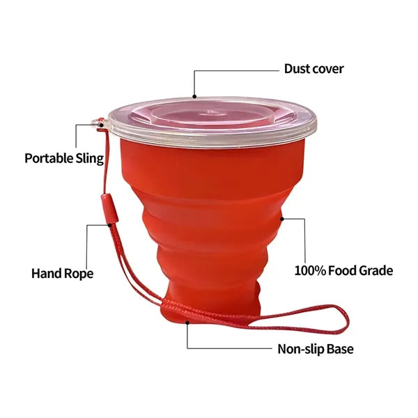 Portable Silicone Retractable Folding Cup