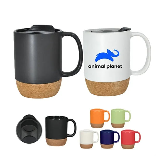 14Oz Cork Base Ceramic Mug