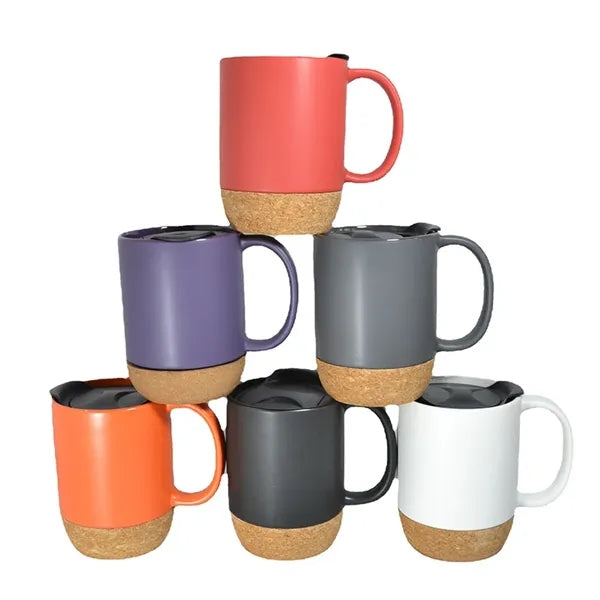 14Oz Cork Base Ceramic Mug