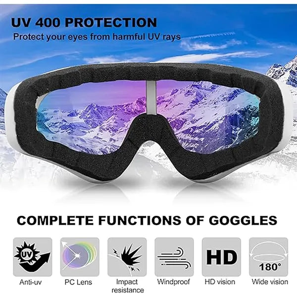 Snowboard Goggles ,Anti-Fog, UV-Protective, Lightweight.