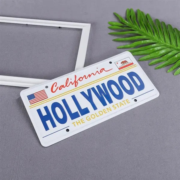Embossed Aluminum License Plates With 4 Holes