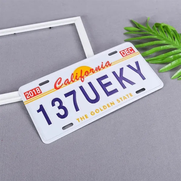Embossed Aluminum License Plates With 4 Holes
