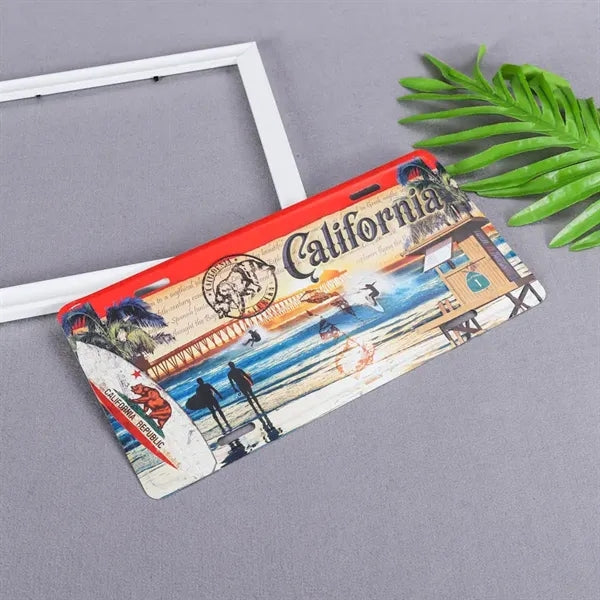 Embossed Aluminum License Plates With 4 Holes