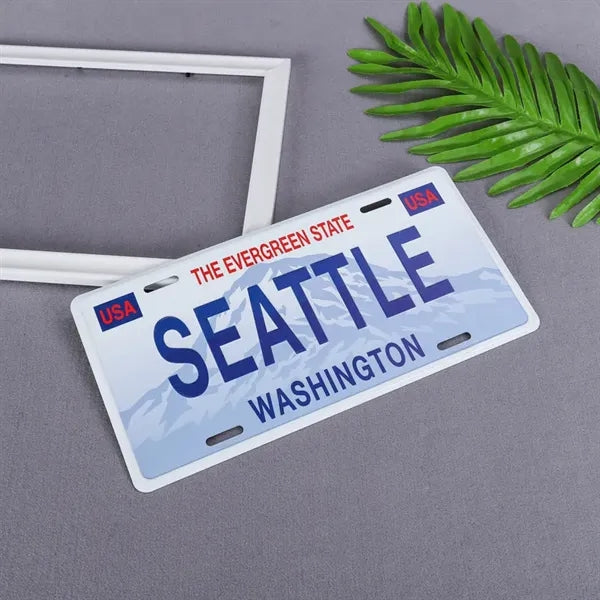 Embossed Aluminum License Plates With 4 Holes