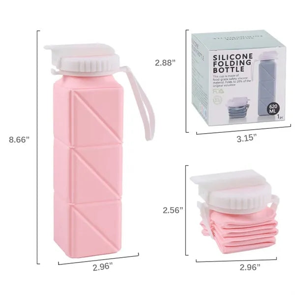 Silicone Foldable Collapsible Water Bottle