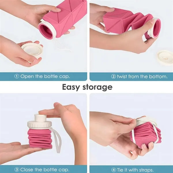 Silicone Foldable Collapsible Water Bottle