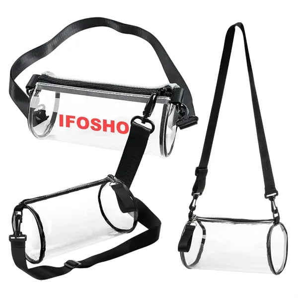 Clear Cylindrical Crossbody Bag