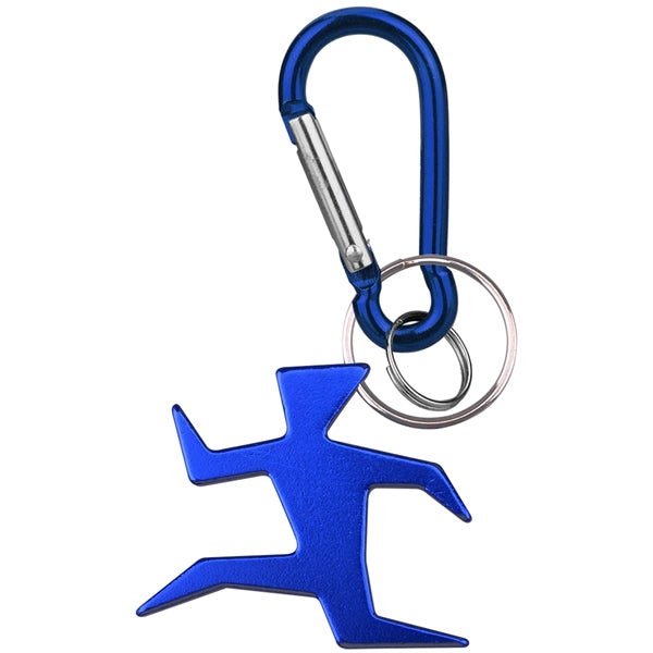 Runner Shape Bottle Opener and Carabiner