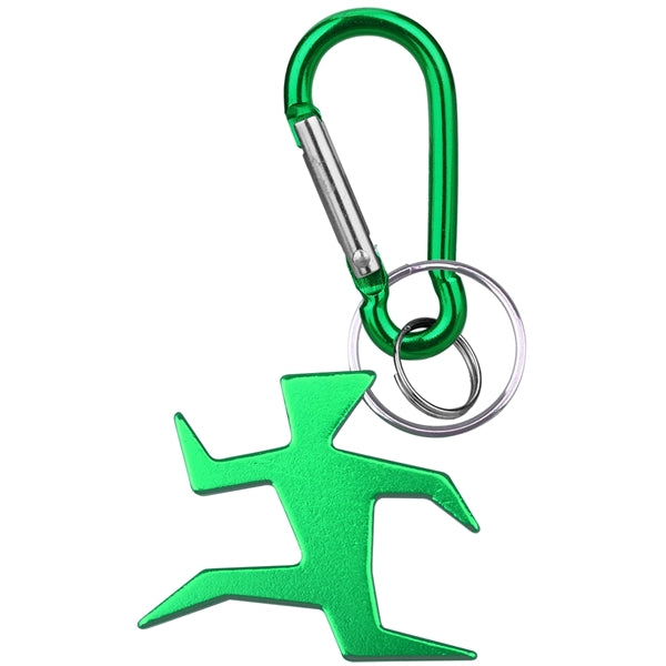 Runner Shape Bottle Opener and Carabiner