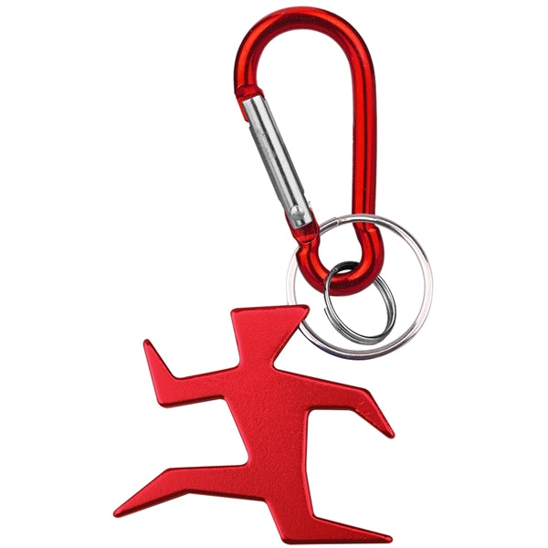 Runner Shape Bottle Opener and Carabiner
