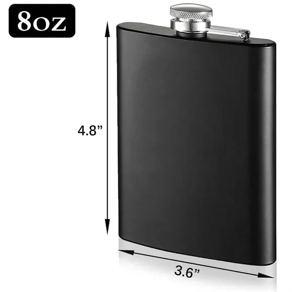 8 oz Portable Stainless Steel Mini Hip Flask