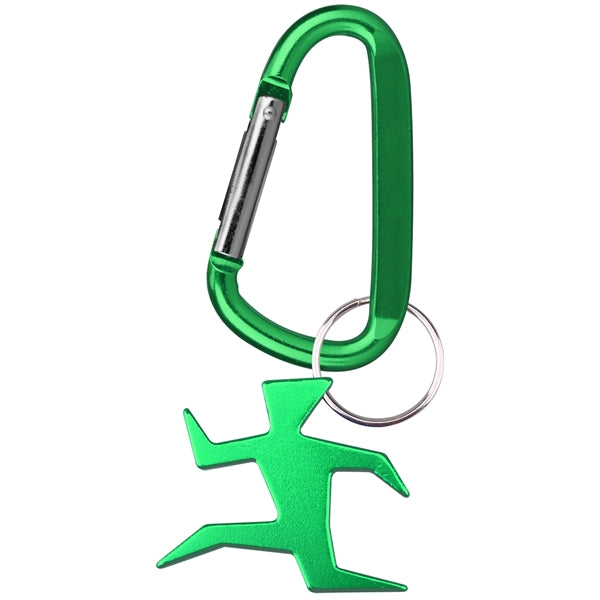 Runner Shape Bottle Opener and Carabiner