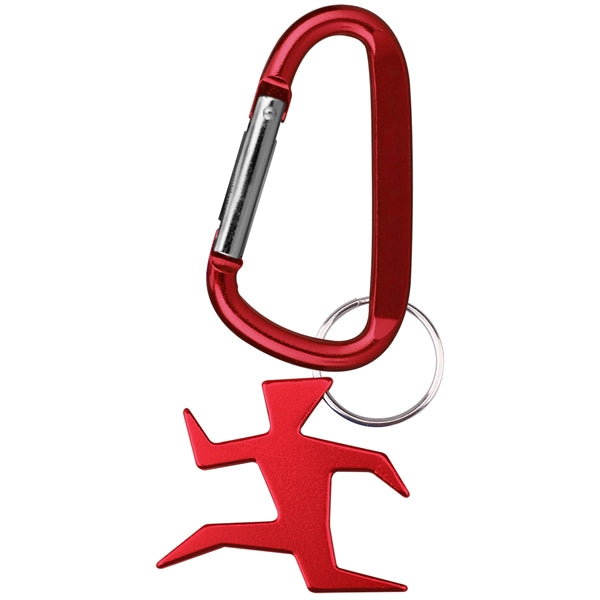 Runner Shape Bottle Opener and Carabiner