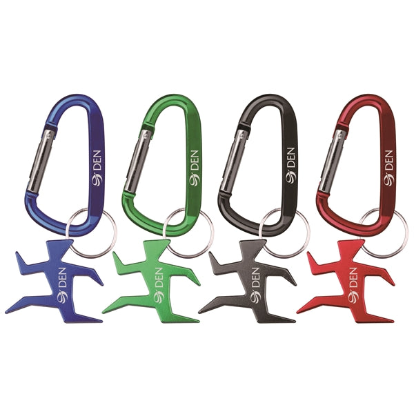 Runner Shape Bottle Opener and Carabiner