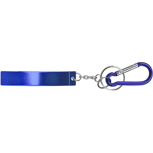 Jumbo Size Plain Bottle Opener w/ Key Chain & Carabiner