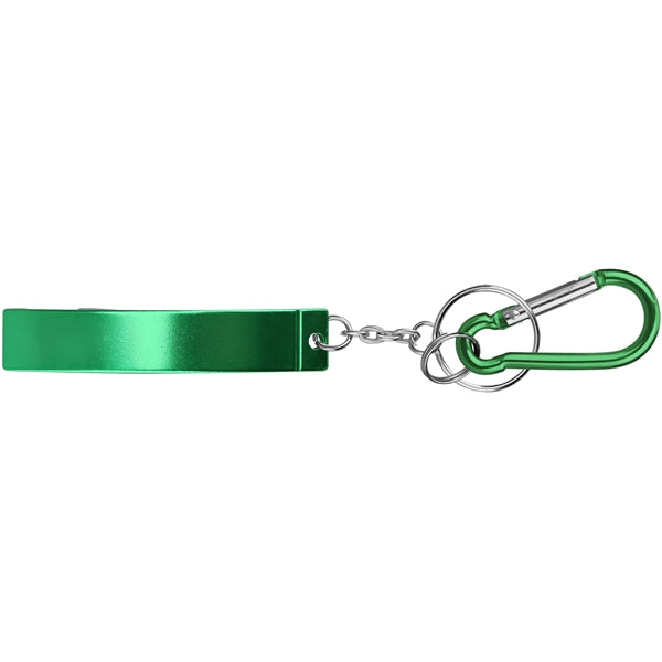 Jumbo Size Plain Bottle Opener w/ Key Chain & Carabiner