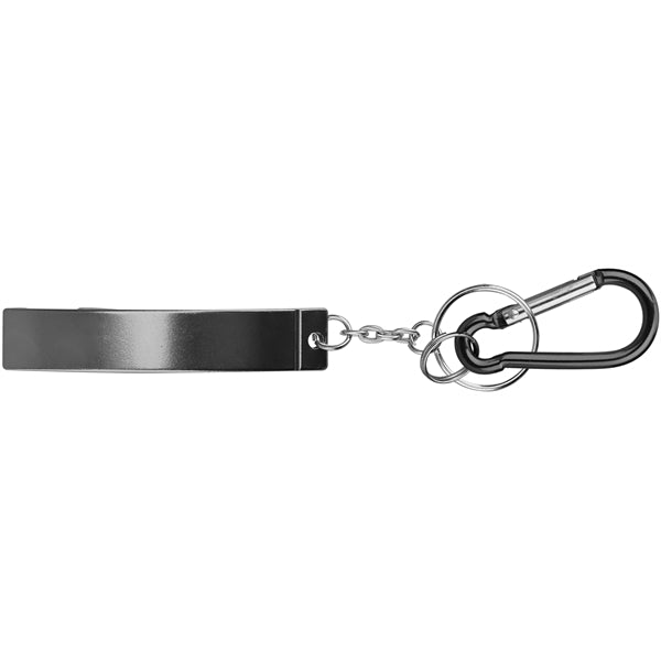 Jumbo Size Plain Bottle Opener w/ Key Chain & Carabiner