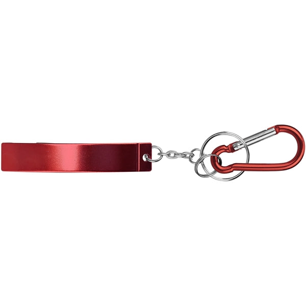 Jumbo Size Plain Bottle Opener w/ Key Chain & Carabiner